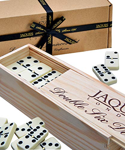 tessere nere punti bianchi Domino classico scatola in legno 